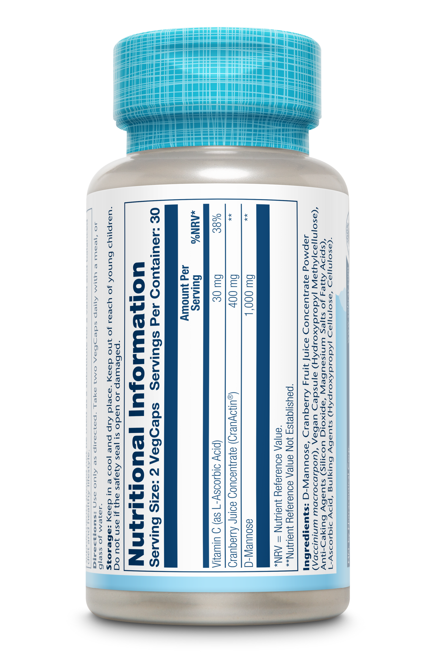 D-Mannose with Cranactin Cranberry and Vitamin C